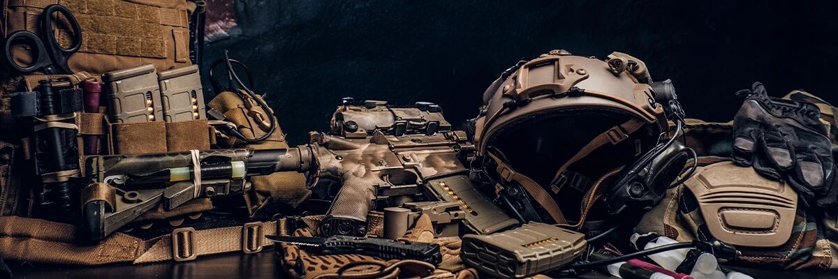 Equipement airsoft avec une r�plique 