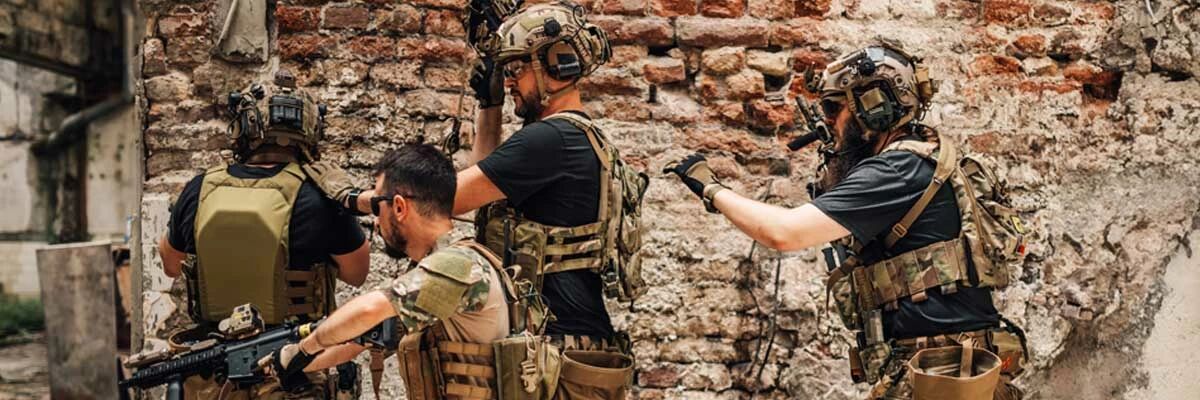 Equipe d'airsoft en partie