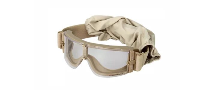 Masque de protection tan id�al pour la pratique de l'airsoft disposant de la norme EN166B.