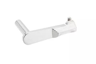 AM CNC Steel Slide Stop - S Style (Silver)