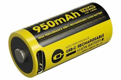 Batterie 16340 rechargeable 950mAh Li-ion Nitecore