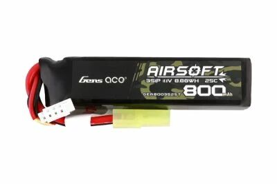 Batterie LiPo 11,1V 800mAh Mini-Tamiya GENS ACE