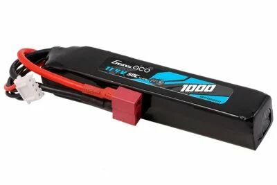 Batterie LiPo 11.4V 1000mAh droite T-DEANS<br />
