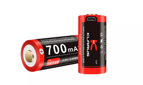 Batterie lithium 16340 / CR123 700mAh rechargeable KLARUS