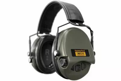 CASQUE ANTI-BRUIT SUPRME PRO-X SFA VERT OLIVE SERRE-TTE CUIR NOIR