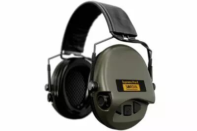 CASQUE ANTI-BRUIT SUPRME PRO-X SLIM VERT OLIVE SERRE-TTE CUIR NOIR