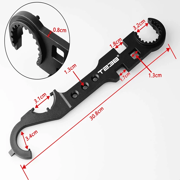 Cl&eacute; Multifonction T238 Dimensions