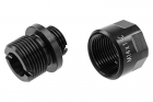 COWCOW Technology A01 Stainless Steel Silencer Adapter (11mm CW to 14mm CCW) - Black