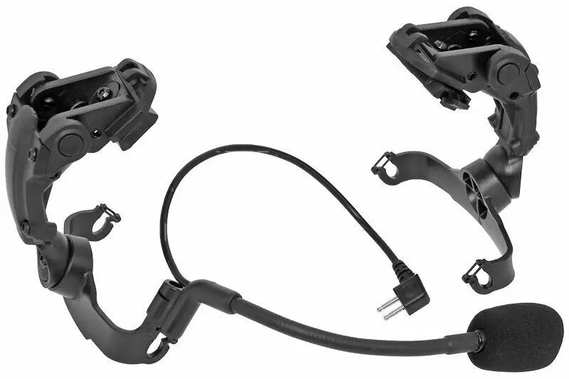 Le noir - Support de casque tactique à trois trous, adaptateur de