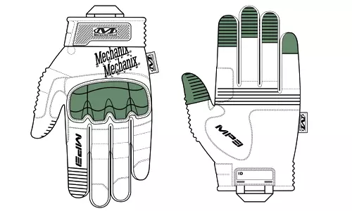 Gants coqués d'intervention M-Pact 3 noir. Morin, accessoires pour