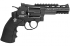Gun Heaven (WinGun) 701 4 inch 6mm Co2 Revolver (Black Grip) - Black