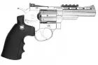 Gun Heaven (WinGun) 701 4 inch 6mm Co2 Revolver (Black Grip) - Silver