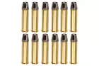 Gun Heaven Full Metal Brass Shells for WinGun / Dan Wesson 6mm Series Airsoft Co2 Revolvers (12pcs / Set)