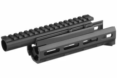 Hephaestus GHK / LCT AK Handguard Set (6.5 inch, M-Lok) w/Railed Gas Tube (Type III Hard-Coat Anodized)