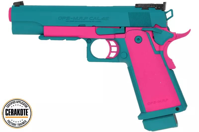 Hi-Capa 4.3 Pink / bleu Tokyo Marui Gaz Cerakote