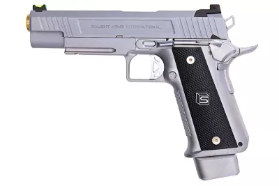 Hi-capa 5.1 Salient Arms Silver EMG (AW Custom) Gaz