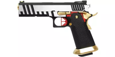 Rplique de poing airsoft GBB HX2001 Full Silver ARMORER WORKS Gaz