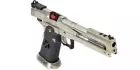 Réplique airsoft gaz GBB HX2201 IPSC Split Silver ARMORER WORKS Gaz