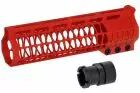 Mancraft CNC M4 Speedsoft Handguard - Color : Red- Length : 7\ 