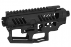 Mancraft M4 - AR15 Skeleton body - Dust cover color : Black- Take down pins color : Gold