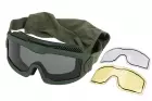 Masque AERO LANCER ANTIBUE OLIVE PACK DE 3 ECRANS Lancer Tactical