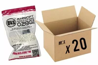 Carton de 30 sacs de billes Airsoft - 0.28g - 6mm