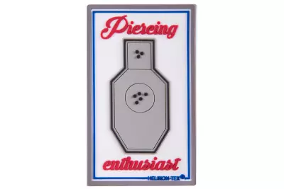 Patch PVC \ Piercing Enthusiast\  White Helikon