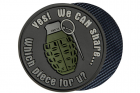 Patch PVC \ WE CAN SHARE\  Grenade Grey Helikon