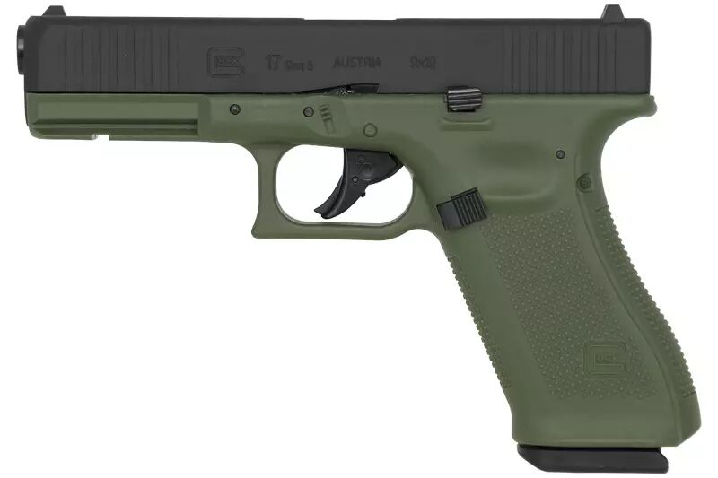 PIST GLOCK 17 GEN5 BBS 6MM CO2 < 2,0 J BLACK BATTLEFIELD GREEN UMAREX