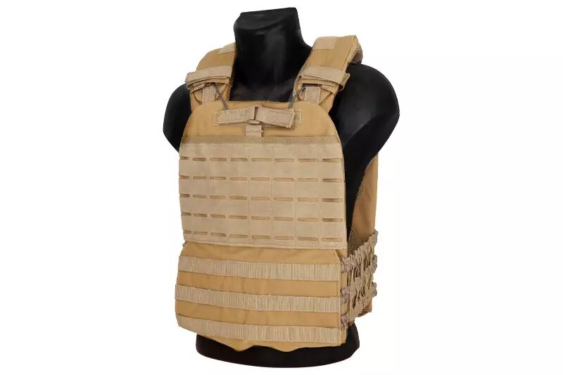 GILET TACTICAL PORTE PLAQUE TAN