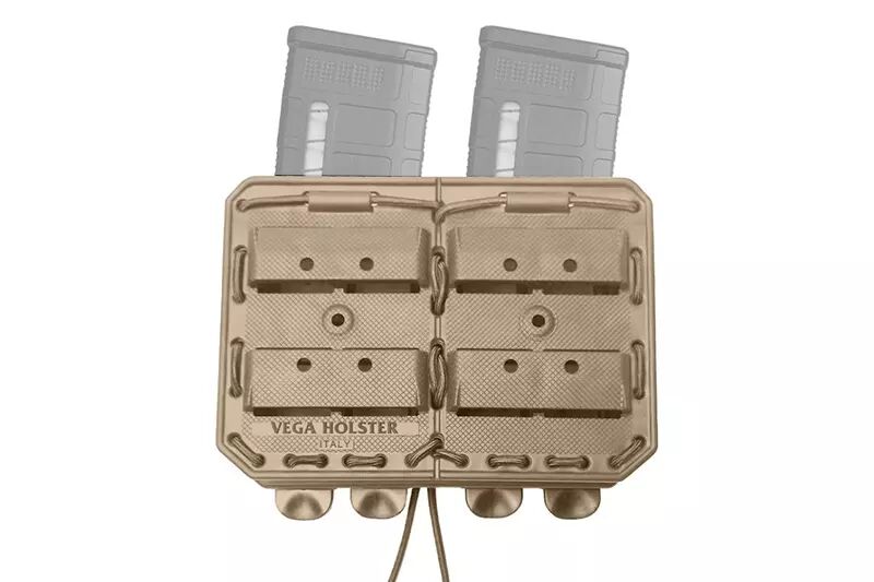 Porte chargeur rigide double Bungy 8BL Tan M4 / AR15 VEGA HOLSTER