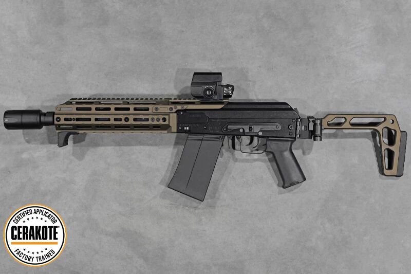 Rplique fusil  pompe SAIGA 12K Short Tokyo Marui Gaz Bronze Cerakote Custom
