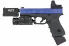 Glock 19 Gen4 VFC gaz noir violet gauche