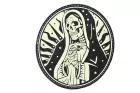 Santa Muerte Rubber Patch glow JTG