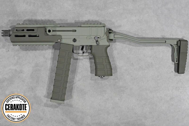 Scorpion Mod M Tokyo Marui AEP \ GREEN\  Cerakote