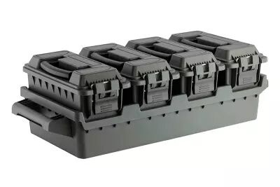 SET 4 CAISSES  MUNITIONS AVEC BAC DE TRANSPORT