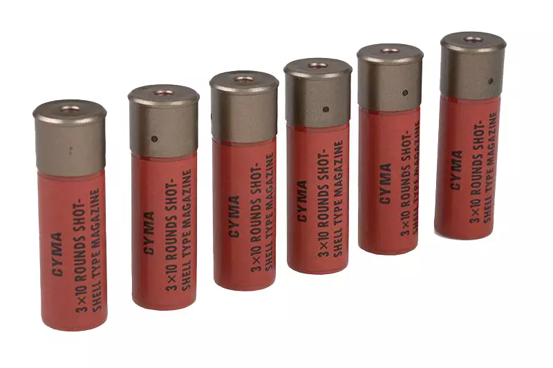 Set of Shells for Spring-Action Shotgun Replicas (6 Pieces) .