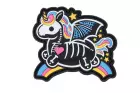 Skeleton Unicorn Rubber Patch JTG COLOR