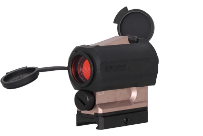 PROMO!! Viseur Point Rouge Red Dot Beige Optique Tactique 11mm,20mm Fusil  de Chasse et Airsoft FR - Points rouges de tir et tactique (10668012)