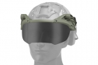 Tactical helmet outer suspension flip goggles OD