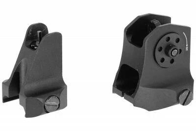 (TEST) DD metal front & rear Sight set black double bell