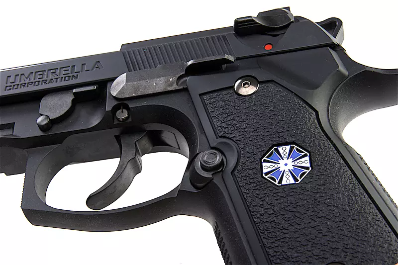 Pistolet 6mm gaz biohazard m92 semi noir