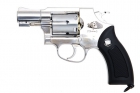 WinGun Airsoft Revolver CO2 733 (2 inch, Black Grip, 6mm Version) - Silver