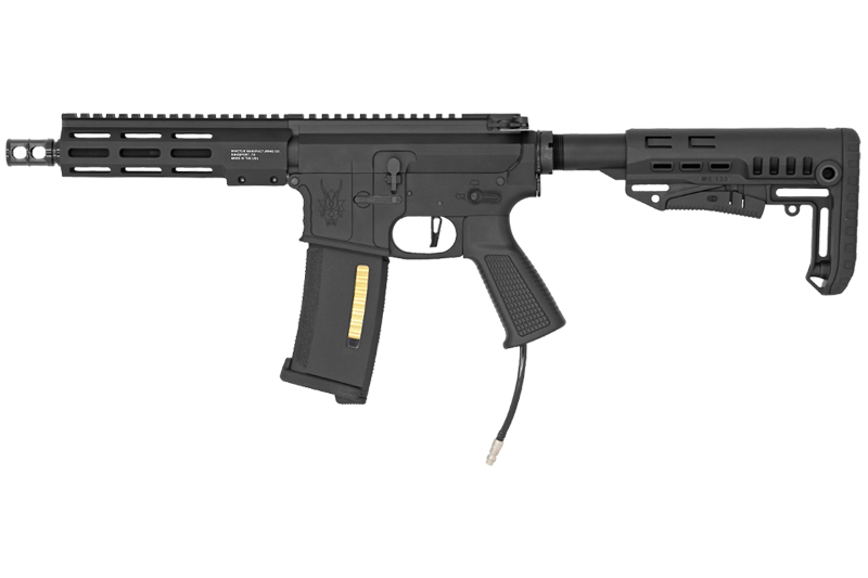 Wolverine Airsoft MTW BILLET TACTICAL with 7\  Barrel and 7\  Rail, Standard Electronics (GEN 3)